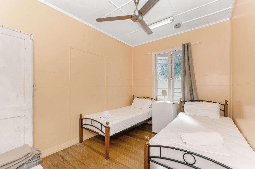 Private Budget Room, Twin beds & fan